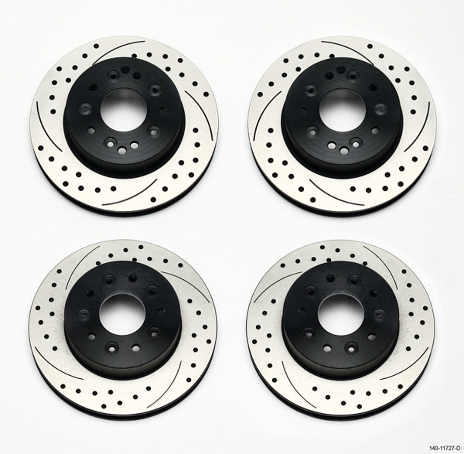 WILWOOD 140-11727-D - Rotor Kit Frt & Rear C2 C3 Corvette 1PC Rotor image
