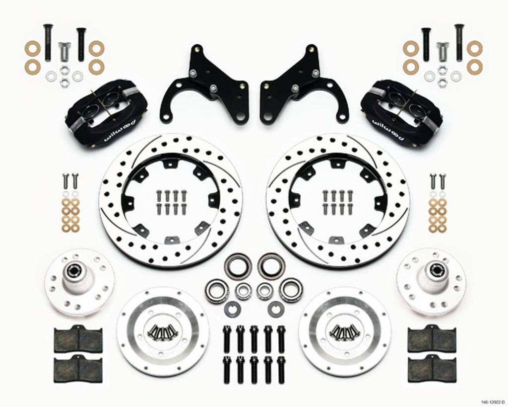 WILWOOD 140-12022-D - Front Disc Brake Kit Blk 65-68 Impala Drum 12.19 image