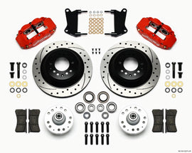 WILWOOD 140-12271-DR - Front Disc Brake Kit Red 67-72 Camaro Nova 12.88 image