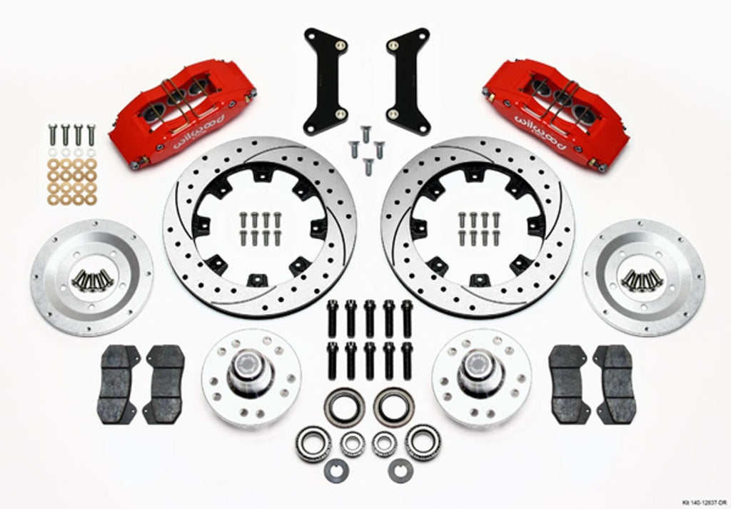 WILWOOD 140-12837-DR - Front Brake Kit 80-87 GM G-Body 6 Piston Caliper image