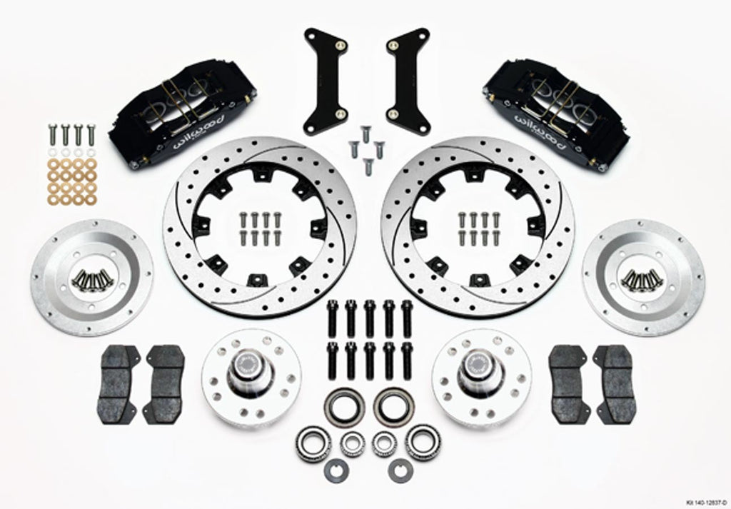 WILWOOD 140-12837-D - Front Brake Kit 80-87 GM G-Body 6 Piston Caliper image