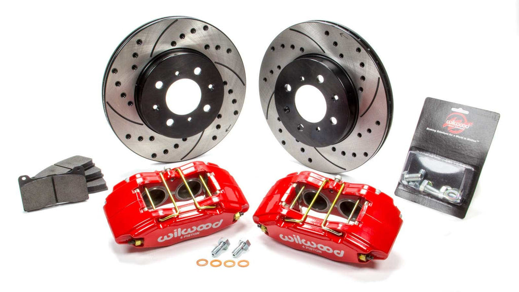 WILWOOD 140-12996-DR - Brake Kit Front Honda/Acura Red Drilled image