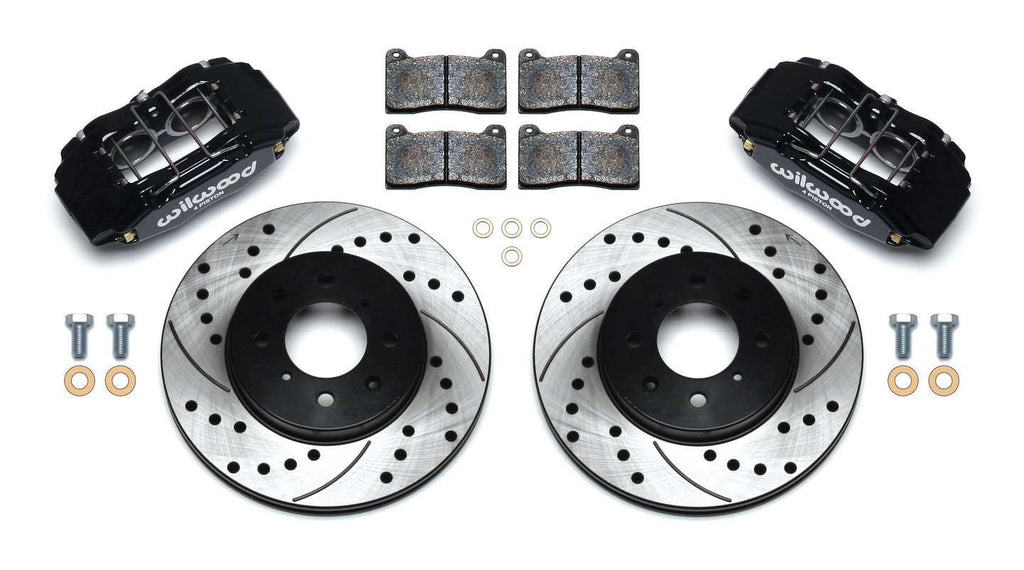 WILWOOD 140-12996-D - Brake Kit Front Honda/Acura Blk Drilled image