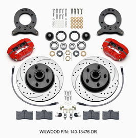 WILWOOD 140-13476-DR - Front Disc Brake Kit Blk 65-59 Mustang Hub/Rotor image