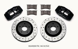 WILWOOD 140-15175-D - Front Brake Kit 97-13 Corvette Drilled Rotors image