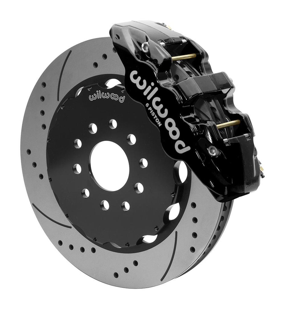 WILWOOD 140-15705-D - Front Disc Brake Kit Blk 97-13 Vette 14.00 Aero6 image