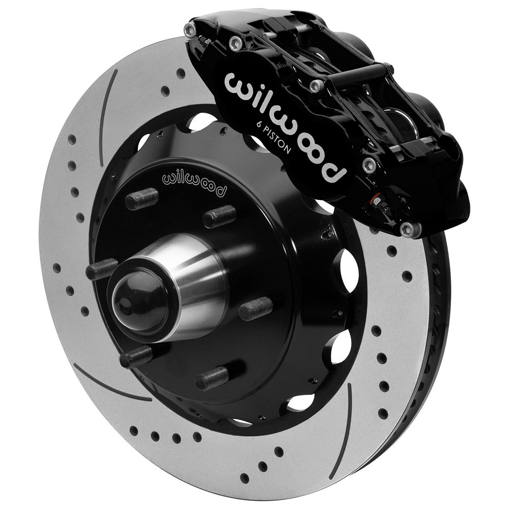 WILWOOD 140-16458-D - Front Brake Kit C10 6Lug FNSL6R 14in Drilled Blk image