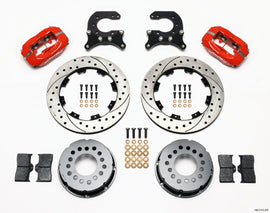 WILWOOD 140-2112-DR - Brake Kit Rear Chevy 12- Bolt Billet Caliper Red image