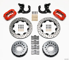 Load image into Gallery viewer, WILWOOD 140-2118-DR - P/S Rear Disc Kit New Big Ford Drilled Red image