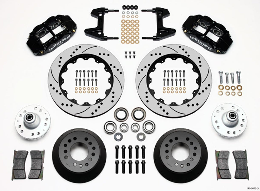 WILWOOD 140-9802-D - Brake Kit Front 74-78 Pinto / Mustang Drilled image