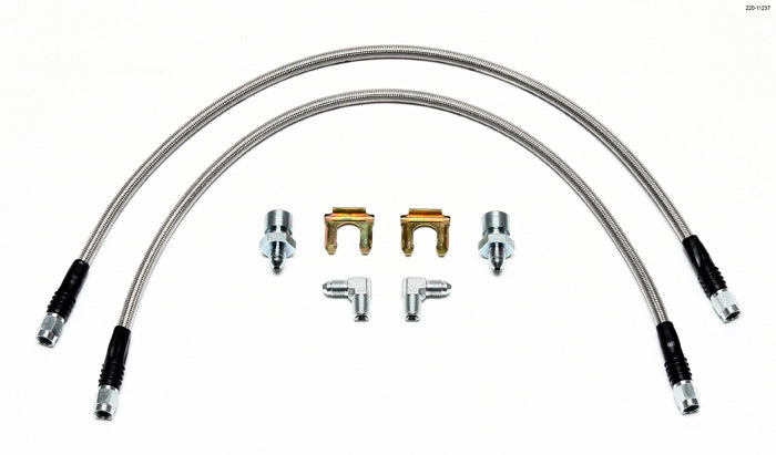 WILWOOD 220-11237 - Flex Brake Line Kit 22in L 3/8-24 to 90 Deg. image