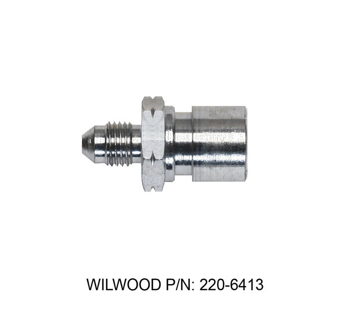 WILWOOD 220-6413 - Adapter Fitting -3AN To M10X1.0 Steel Zinc image