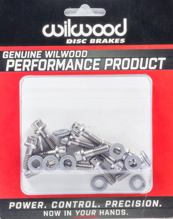 WILWOOD 230-8008 - Rotor Bolt Kit Stainless Hat/Rotor Set of 12 image