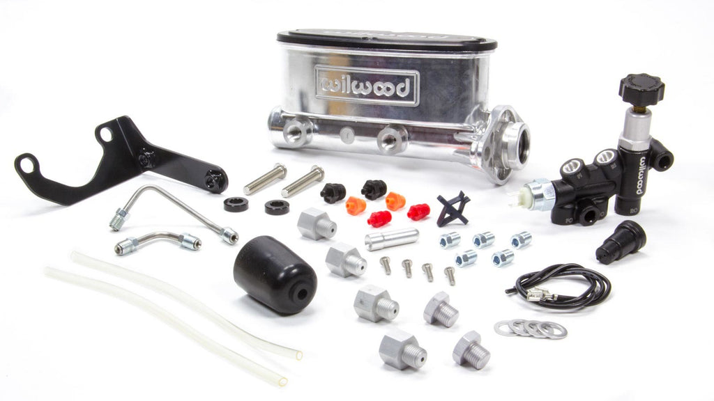 WILWOOD 261-13269-P - Alum Tandem M/C Kit w/ Brkt & Prop Valve 1in image