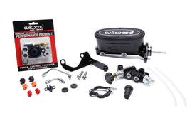 WILWOOD 261-14158-BK - Alum. Tandem M/C Kit w/ Brkt Prop Valve 15/16in image