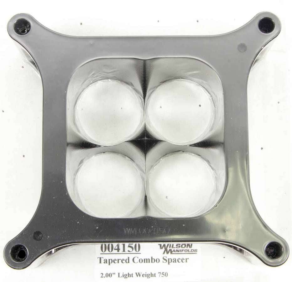 WILSON MANIFOLDS 004150 - Carburetor Spacer - 4150 2in 4-Hole L/W Tapered image