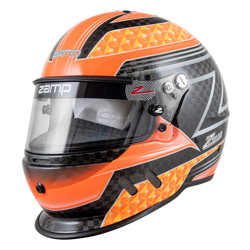 ZAMP H775C30L - Helmet RZ-65D Carbon L Flo Org/Yel SA2020 image